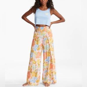 Billabong Multicolor Floral Wide-Leg Pants